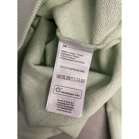 Scotch & Soda Sweatshirt Womens Large In Bloom Mint Green 100% Organic Cotton - Picture 6 of 8